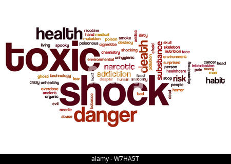 Toxic shock word cloud concept Stock Photo