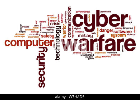 Cyber warfare word cloud concept Stock Photo