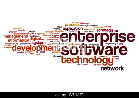 Enterprise software word cloud concept Stock Photo