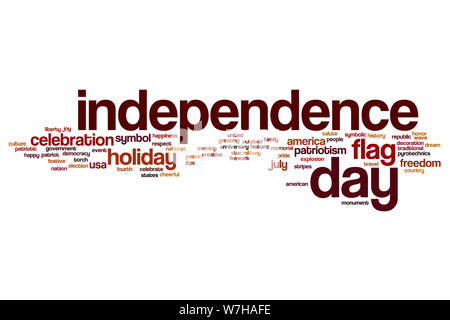 Independence day word cloud concept Stock Photo