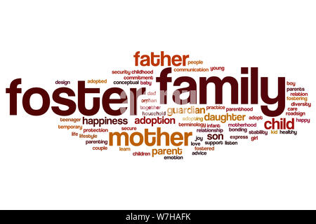 Foster family word cloud concept Stock Photo