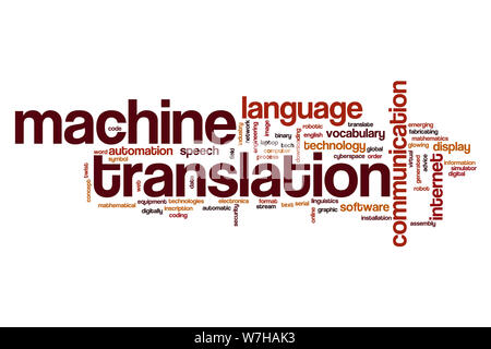 Machine translation word cloud concept Stock Photo