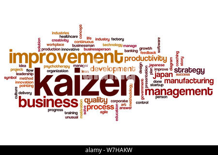 Kaizen word cloud concept Stock Photo