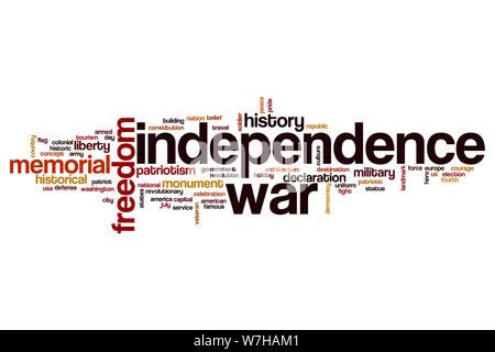 Independence war word cloud concept Stock Photo
