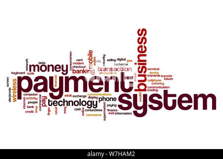 Payment system word cloud concept Stock Photo