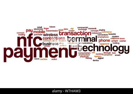 NFC payment word cloud concept Stock Photo