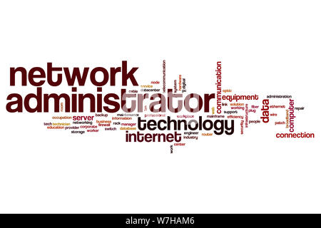 Network administrator word cloud concept Stock Photo