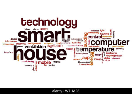Smart house word cloud concept Stock Photo