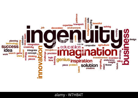 Ingenuity word cloud concept Stock Photo