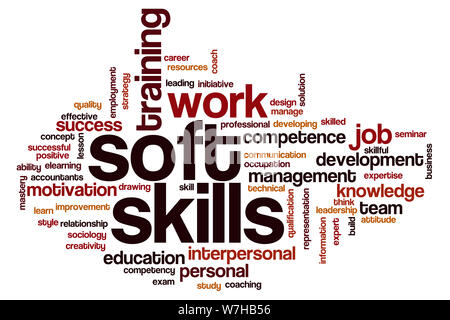 Soft skills word cloud concept Stock Photo