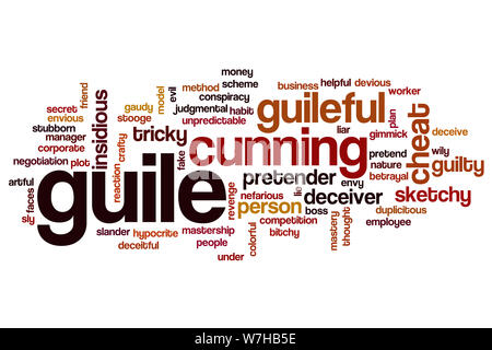 Guile word cloud concept Stock Photo