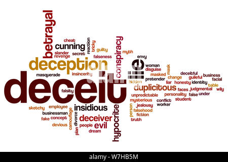 Deceit word cloud concept Stock Photo