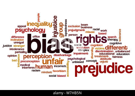 Bias word cloud concept Stock Photo
