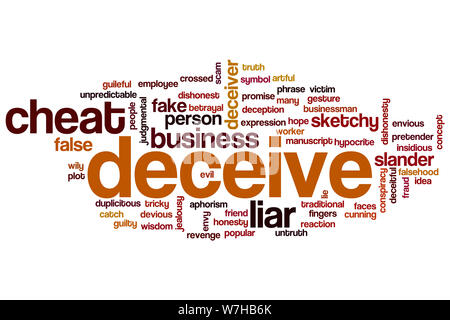 Deceive word cloud concept Stock Photo