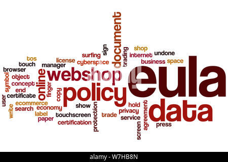 EULA word cloud concept Stock Photo