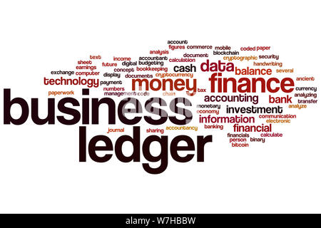Business ledger word cloud concept Stock Photo