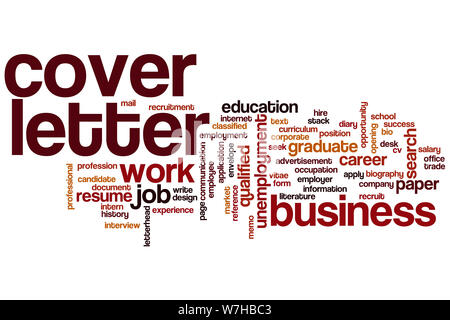 Cover letter  word cloud concept Stock Photo