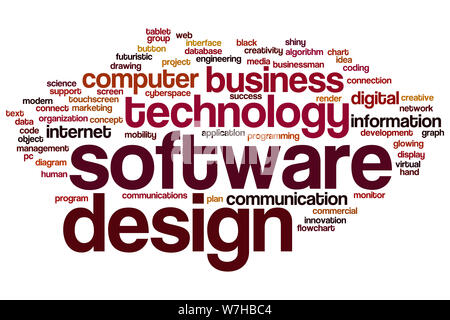 Software design word cloud concept Stock Photo