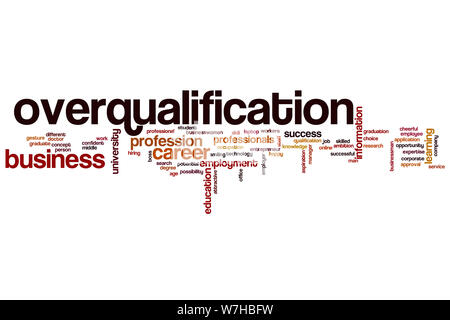 Overqualification word cloud concept Stock Photo