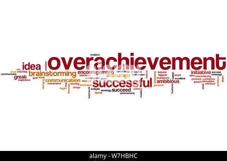 Overachievement word cloud concept Stock Photo