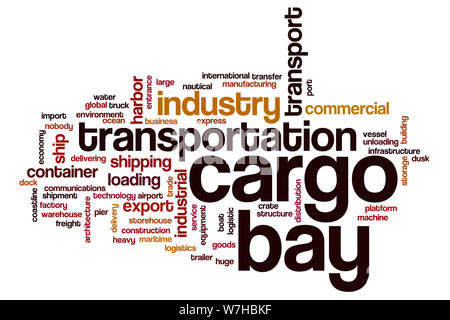 Cargo bay word cloud concept Stock Photo