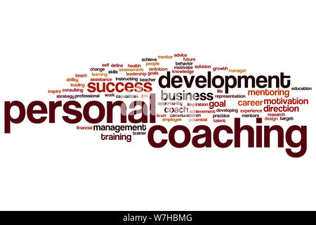 Personal coaching word cloud concept Stock Photo