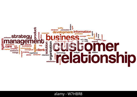 Customer relationship word cloud concept Stock Photo