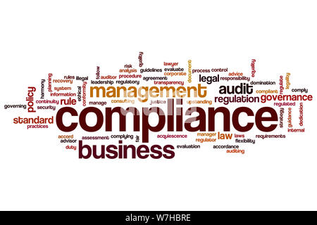 Compliance word cloud concept Stock Photo