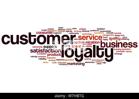 Customer loyalty word cloud concept Stock Photo