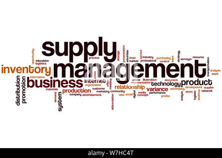 Supply management word cloud concept Stock Photo