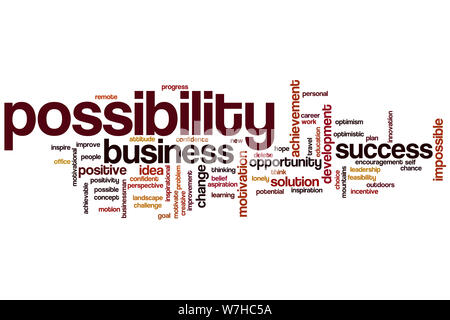 Possibility word cloud concept Stock Photo