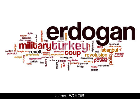 Erdogan word cloud concept Stock Photo