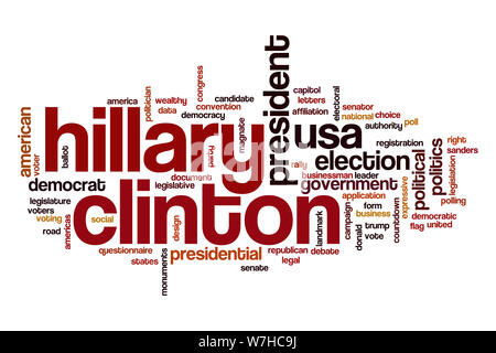 Hillary Clinton word cloud concept Stock Photo