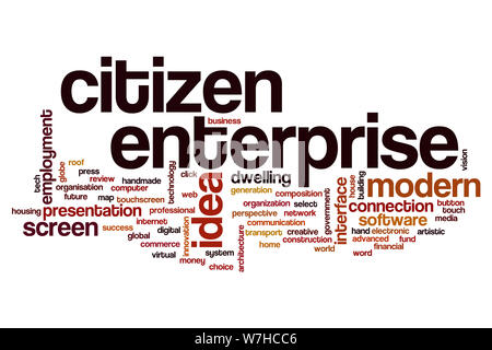 Citizen enterprise word cloud concept Stock Photo
