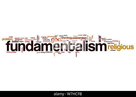 Fundamentalism word cloud concept Stock Photo
