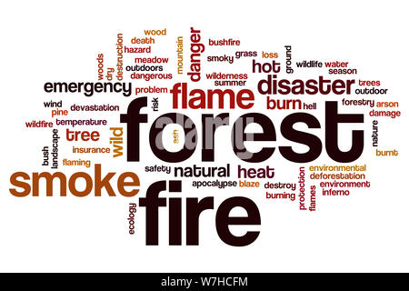 Forest fire word cloud concept Stock Photo