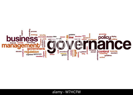 Governance word cloud concept Stock Photo