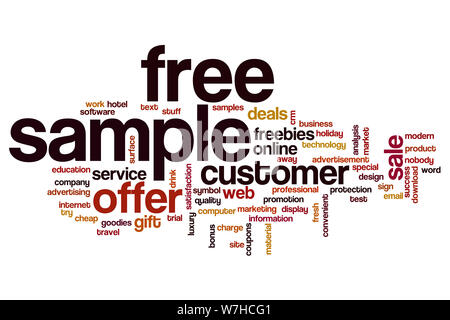 Free sample word cloud concept Stock Photo