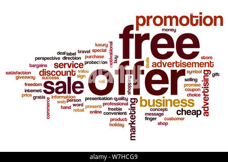Free offer word cloud concept Stock Photo