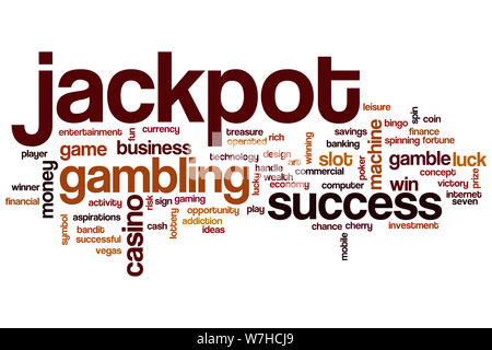 Jackpot word cloud concept Stock Photo