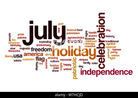 July word cloud concept Stock Photo