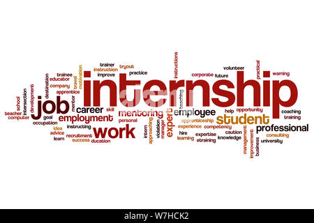 Internship word cloud concept Stock Photo