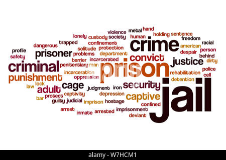 Jail word cloud concept Stock Photo