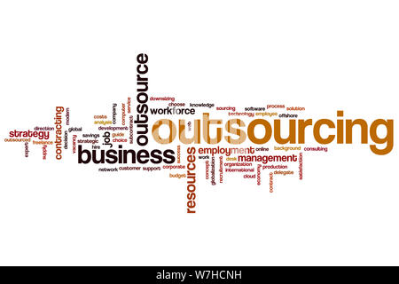 Outsourcing word cloud concept Stock Photo
