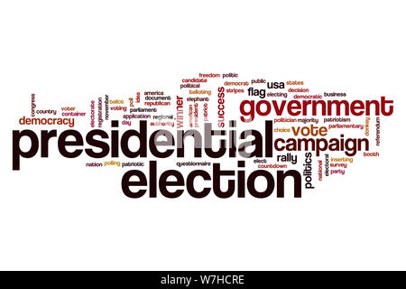 Presidential election word cloud concept Stock Photo