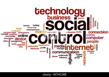 Social control word cloud concept Stock Photo