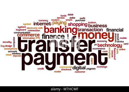 Transfer payment word cloud concept Stock Photo