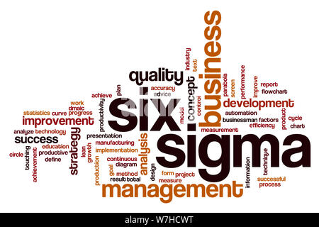 Six sigma word cloud concept Stock Photo