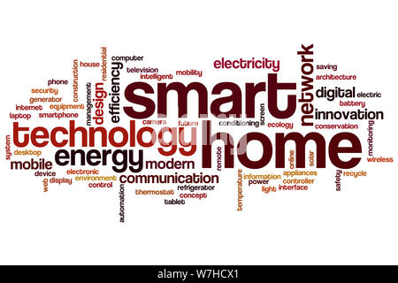 Smart home word cloud concept Stock Photo