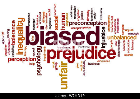 Biased word cloud concept Stock Photo